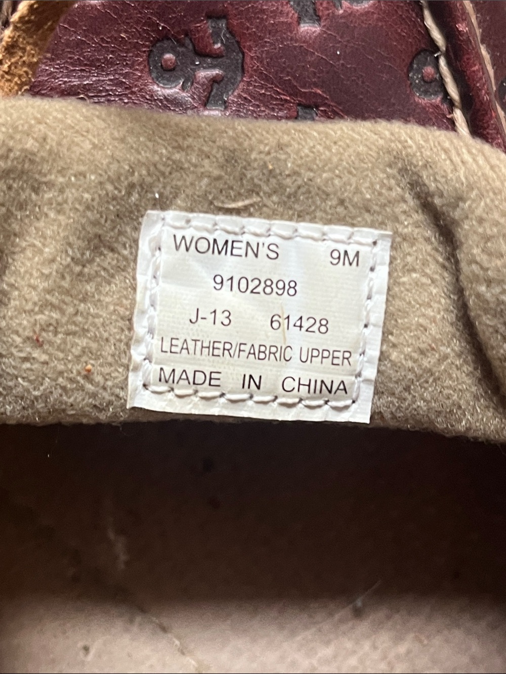 Sperry Women's Burgundy and Tan Leather Moccasins - Picture 3 of 4